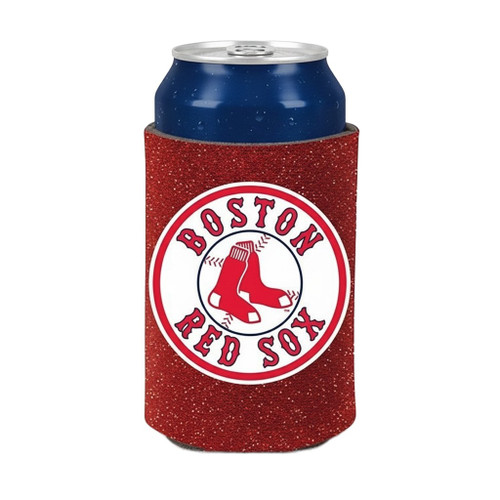 Boston Red Sox MLB Red Glitter Bling Can Cooler