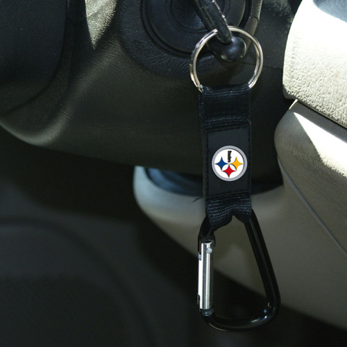 Pittsburgh Steelers NFL Black Carabiner Key Chain