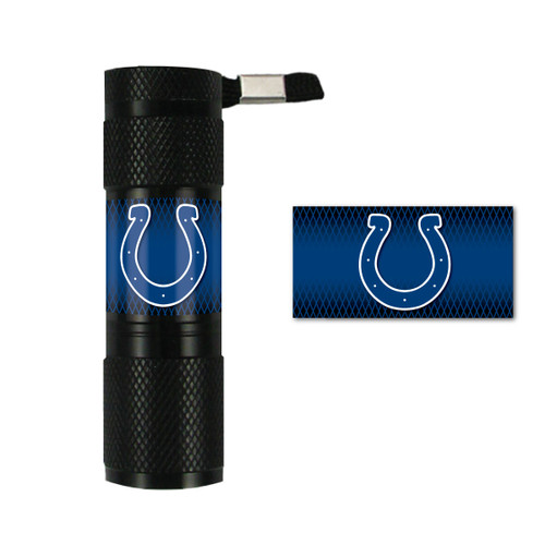 Indianapolis Colts NFL Mini LED Flashlight – Black Aluminum