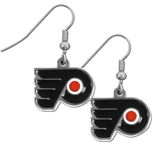 Philadelphia Flyers NHL Chrome Dangle Logo Earrings