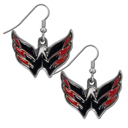 Washington Capitals NHL Hockey Chrome Dangle Logo Earrings Washington Capitals NHL Hockey Chrome Dangle Logo Earrings