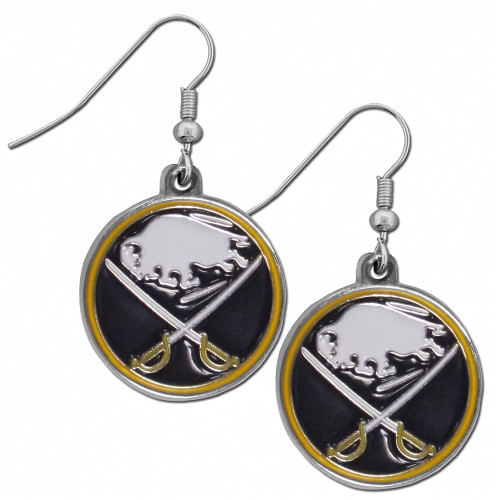 Buffalo Sabres NHL Chrome Dangle Logo Earrings