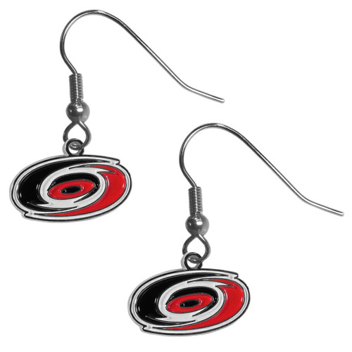 Carolina Hurricanes NHL Hockey Chrome Logo Dangle Earrings Carolina Hurricanes NHL Hockey Chrome Logo Dangle Earrings