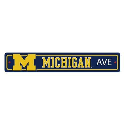 Michigan Wolverines Team Color Street Sign