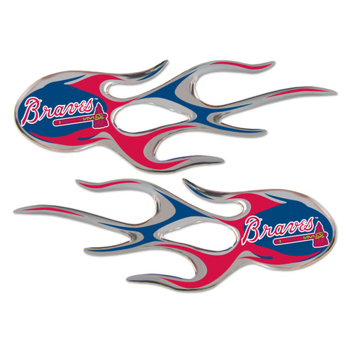 Atlanta Braves MLB Flame Emblem Decal