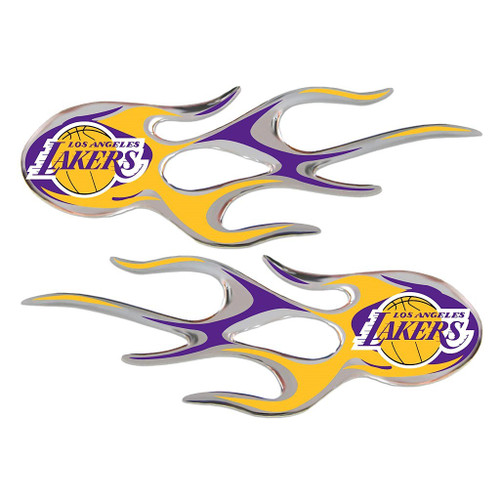 Los Angeles Lakers NBA Flame Emblem Decal Set