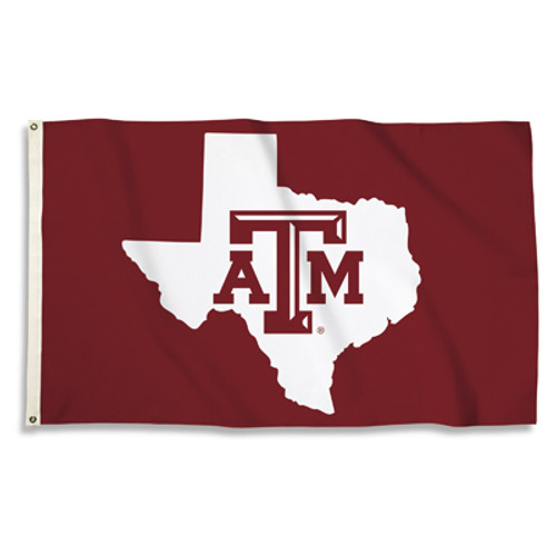 Texas A&M Aggies NCAA State Outline Flag