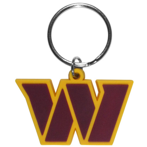 Washington Commanders NFL Rubber Logo Keychain