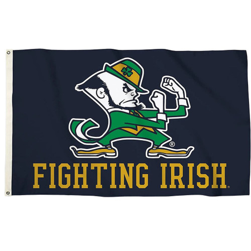 Notre Dame Fighting Irish NCAA Mascot Logo Flag