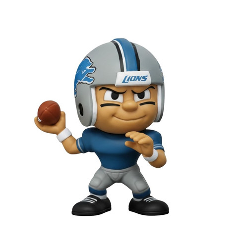Detroit Lions NFL 3" Quarterback Action Figure Toy - (Blue Jersey)