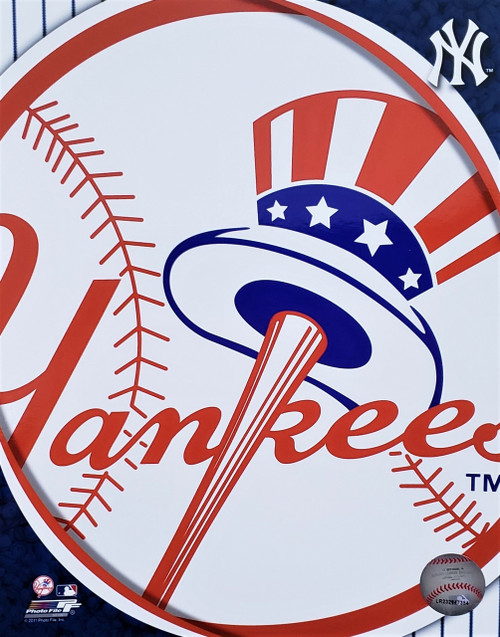 New York Yankees MLB Logo Photo - Top Hat - 8" x 10"
