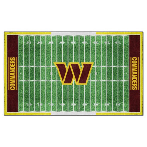 Washington Commanders NFL Football Field 6' X 10' Ultra Plush Rug