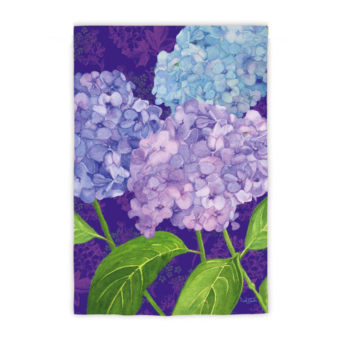 Purple Hydrangeas Garden Flag