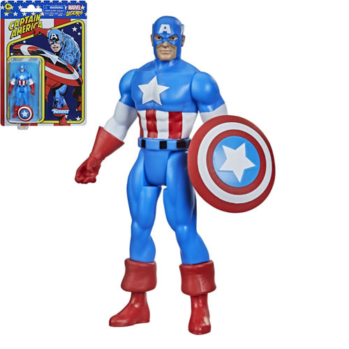 Captain America Action Figure Toy - Marvel - Legends Series - Retro Collection