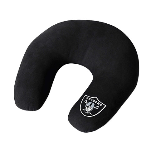 Las Vegas Raiders NFL Black Neck Roll Pillow – Embroidered Logo