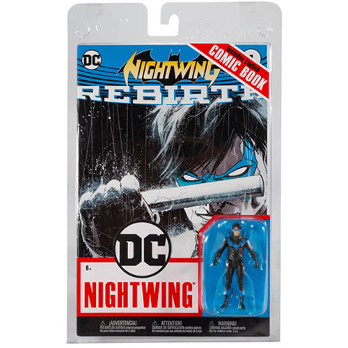Nightwing 3" Action Figure Toy w/ Comic - DC Page Punchers