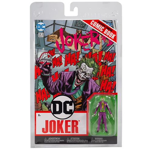 The Joker 3" Action Figure Toy w/ Comic - DC Page Punchers