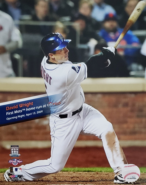 New York Mets David Wright - First Home Run - MLB Batting Photo Print