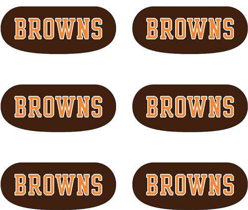 Cleveland Browns NFL Eye Black Stickers 6ct - Browns Wordmark Logo Cleveland Browns NFL Eye Black Stickers 6ct - Browns Wordmark Logo