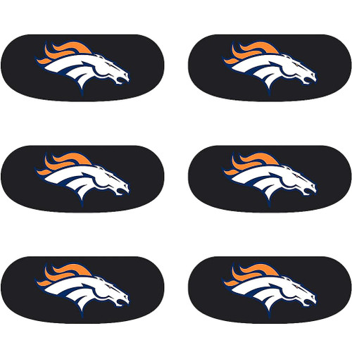 Denver Broncos Fan Eye Black Stickers (6-Count) - NFL Football Vinyl Face Strips