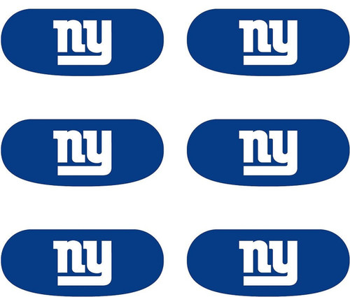 New York Giants NFL Eye Black Strips (6 Count) - Vinyl Face Stickers