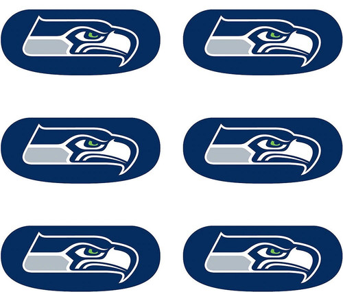 Seattle Seahawks Fan Eye Black Stickers (6-Count) - NFL Football Vinyl Face Strips