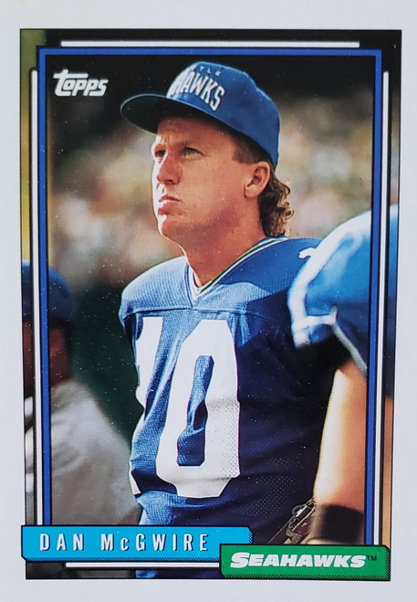 Dan McGwire - Seattle Seahawks - 1992 Topps Card #729