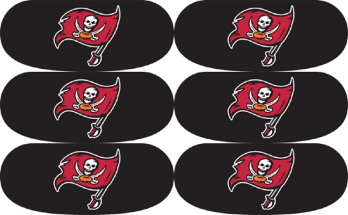 Tampa Bay Buccaneers Fan Eye Black Stickers (6-Count) - NFL Football Vinyl Face Strips