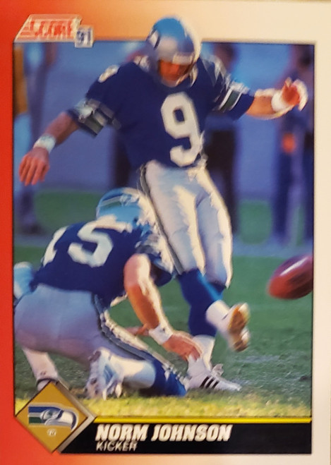 Norm Johnson - Seattle Seahawks - 1991 Score Card #146