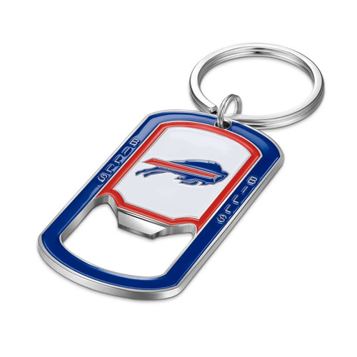 Buffalo Bills NFL Football Stainless Steel Tag Key Chain Buffalo Bills NFL Football Stainless Steel Tag Key Chain