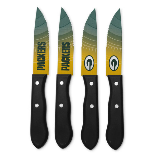 Green Bay Packers 4pc Stainless Steel Knife Set