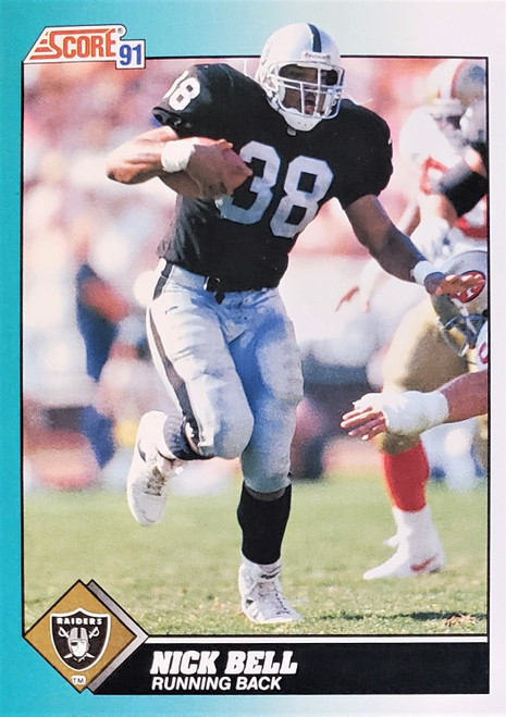 Nick Bell - Los Angeles Raiders - 1991 Score Card #26T