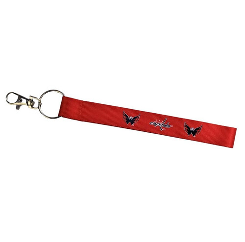 Washington Capitals NHL Red Lanyard Clip Logo Keychain Washington Capitals NHL Red Lanyard Clip Logo Keychain