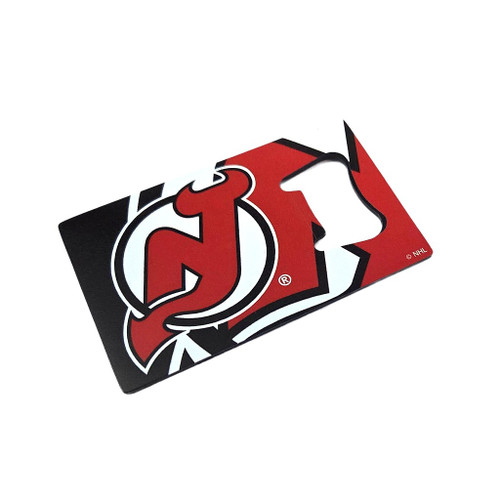 New Jersey Devils NHL Credit Card Bottle Opener Magnet - Black & Red