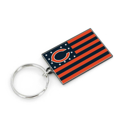 Chicago Bears NFL American Flag Key Chain