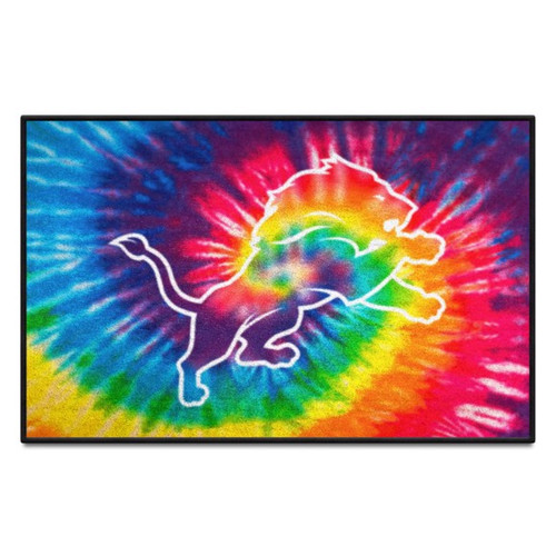 Detroit Lions NFL Tie Dye Mat