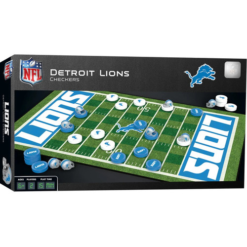 Detroit Lions NFL Checkers Board Game