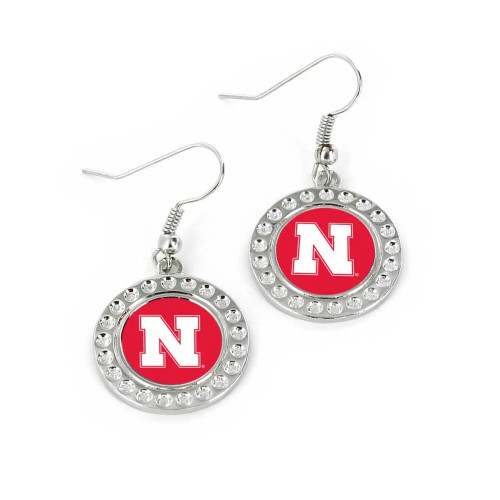 Nebraska Cornhuskers NCAA Dangle Dimple Earrings