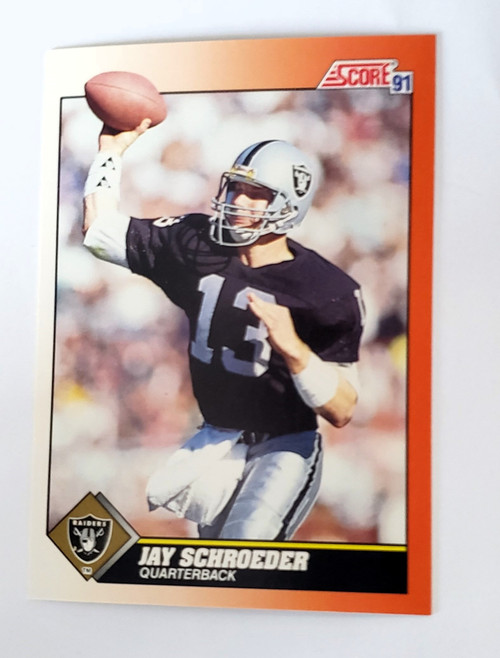 Jay Schroeder - Los Angeles Raiders - 1991 Score Card #357