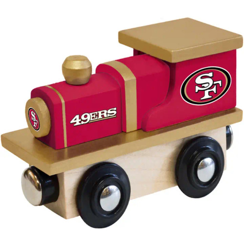 San Francisco 49ers NFL Wood Train Engine