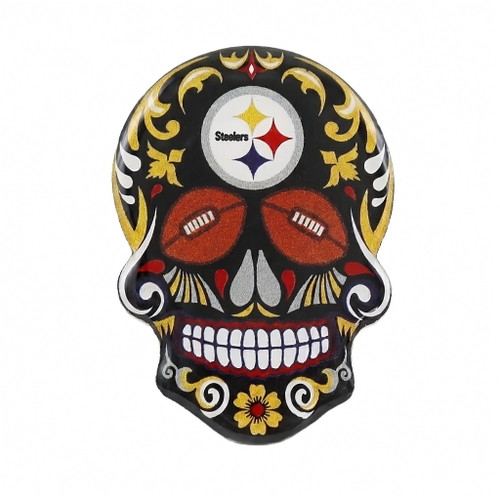 Pittsburgh Steelers NFL Sugar Skull Logo Lapel Pin