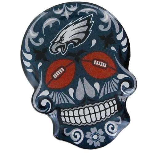 Philadelphia Eagles NFL Sugar Skull Pin - Eagles Logo Philadelphia Eagles NFL Sugar Skull Pin - Eagles Logo