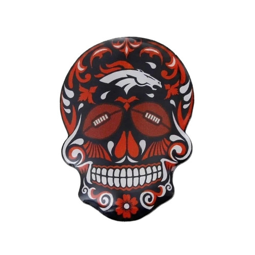 Denver Broncos NFL Sugar Skull Logo Pin
