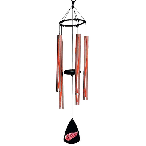 Detroit Red Wings NHL Metal Red & White Wind Chimes