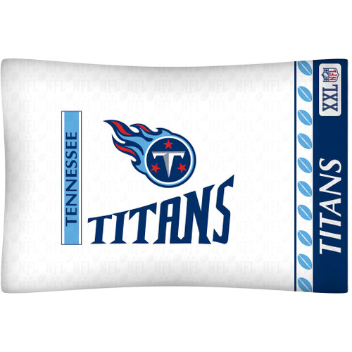 Tennessee Titans NFL Jersey Stripe Microfiber Logo Pillowcase
