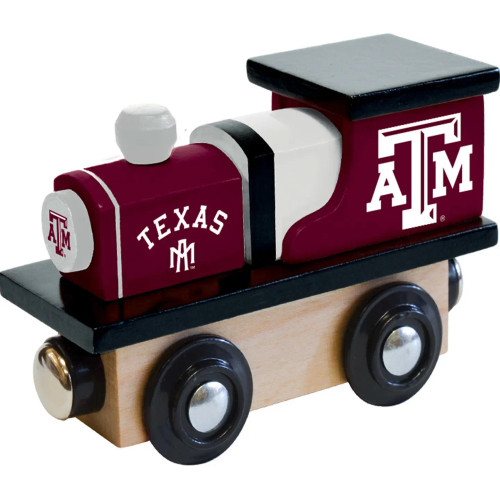 Texas A&M Aggies NCAA Toy Wood Train Engine