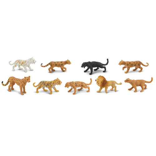 Wild Big Cats Animal Toy Figures 9 Piece Set