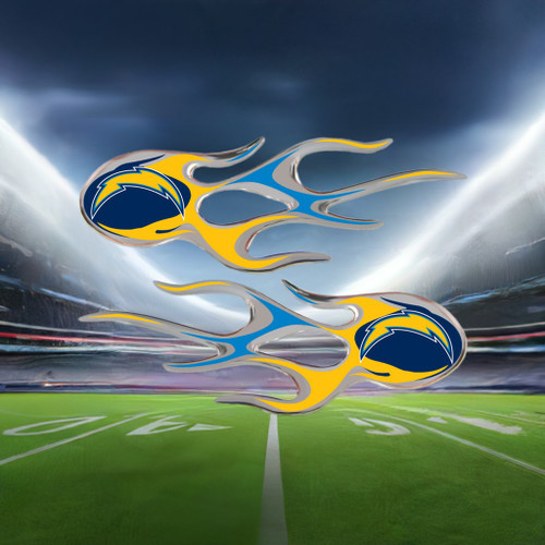 Los Angeles Chargers NFL Football Flame Emblem Decal Sticker