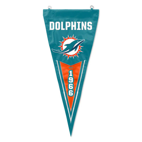 Miami Dolphins NFL Aqua Pennant Flag