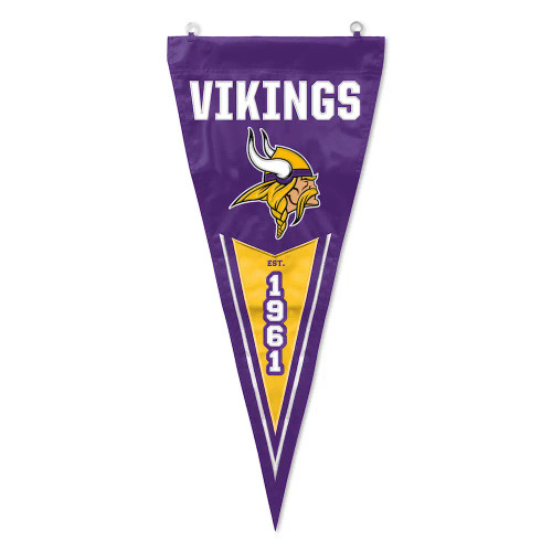 Minnesota Vikings NFL Purple Pennant Flag